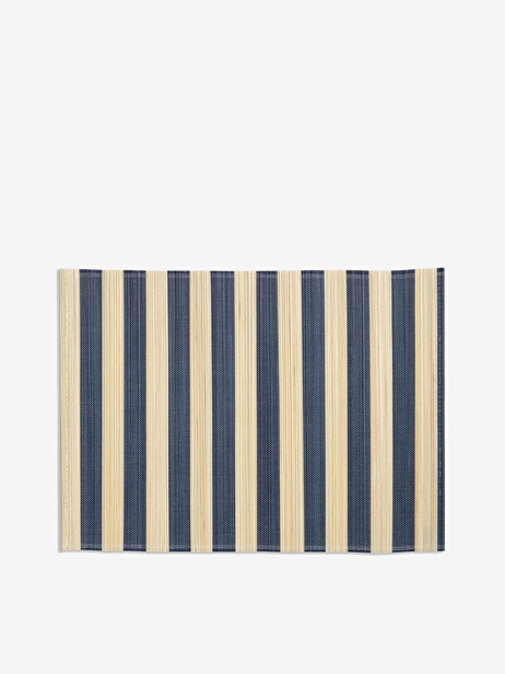 NIGHT BLUE STRIPED PLACE MATS -  Bleu nuit , Home design Bensimon