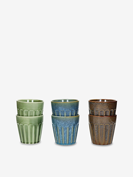 SET OF 2 RIALTO H10 GREEN CUPS -  Green , Home design Bensimon