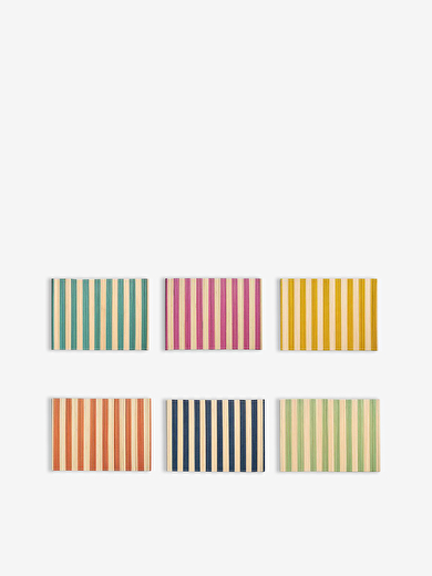 NIGHT BLUE STRIPED PLACE MATS -  Bleu nuit , Home design Bensimon
