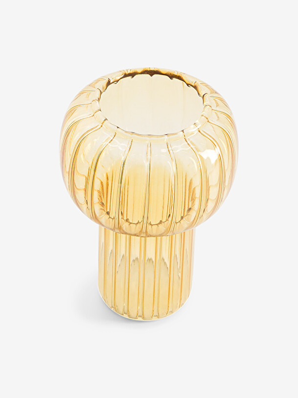 VASE TWIST S YELLOW D9.5 H13 -  Yellow , Home design Bensimon