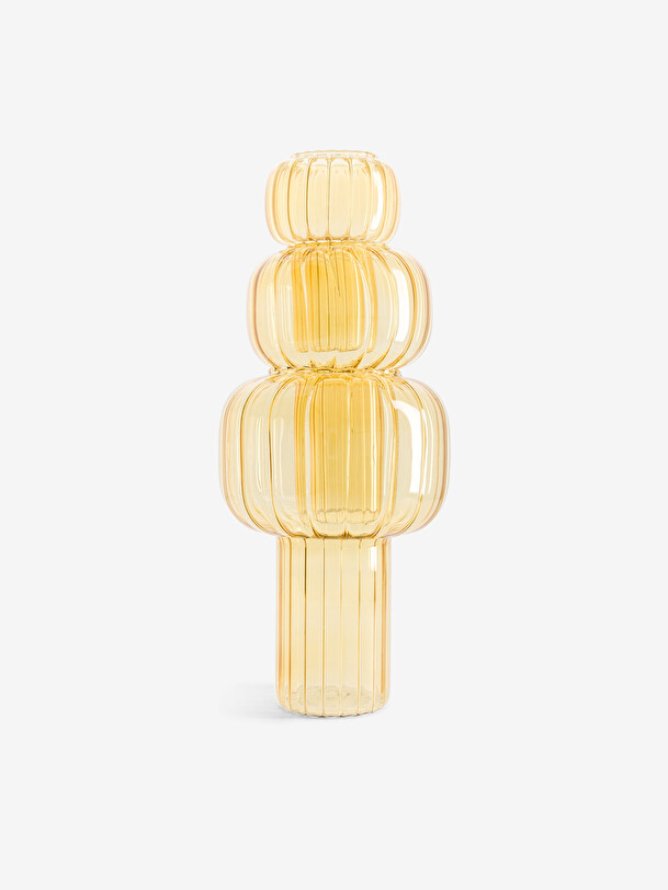 VASE TWIST S YELLOW D9.5 H13 -  Yellow , Home design Bensimon