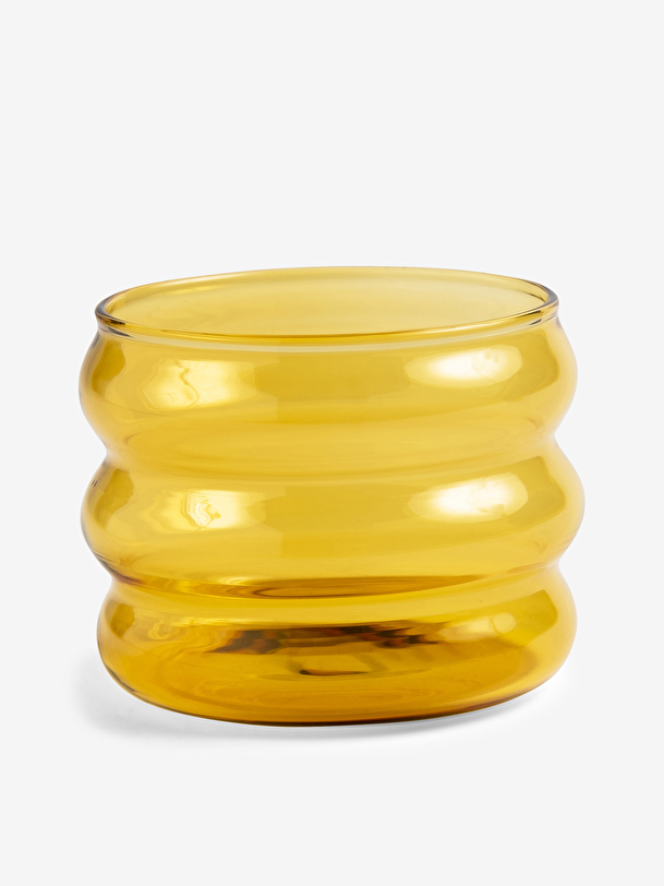 YELLOW CHUBBY GLASS -  Yellow , Home design Bensimon