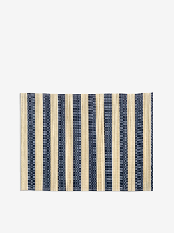 NIGHT BLUE STRIPED PLACE MATS -  Bleu nuit , Home design Bensimon