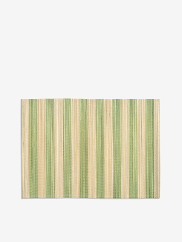 GREEN STRIPED PLACEMATS -  Green , Home design Bensimon