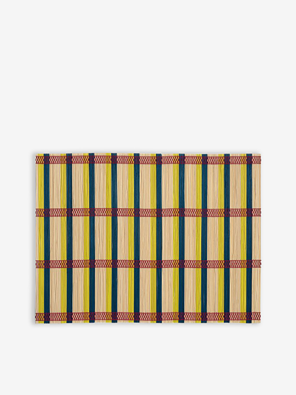 YELLOW TRICOLOR STRIPED PLACEMAT - Yellow , Home design Bensimon