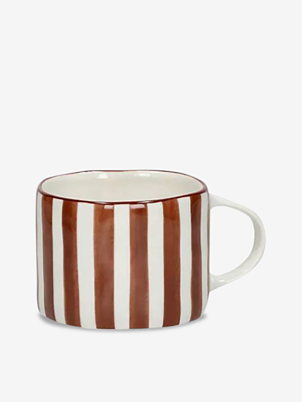 MYKONOS RUST MUG S -  Saffron checks , Home design Bensimon