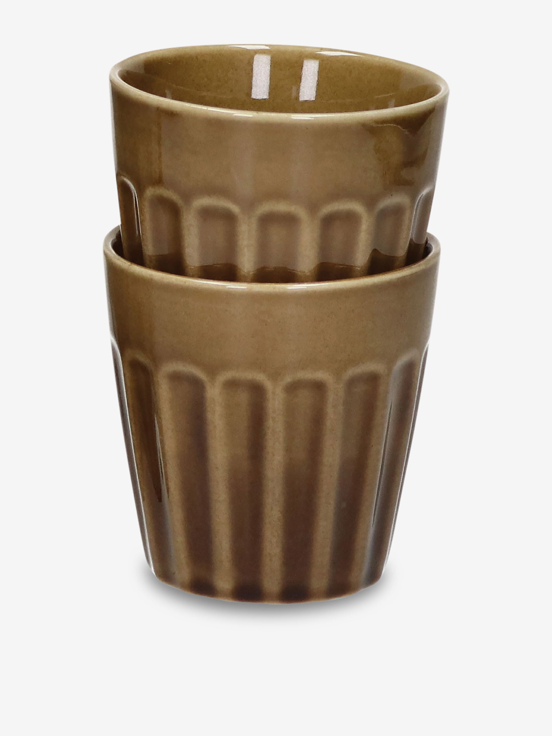SET OF 2 RIALTO GOBLETS H8.5 CARAMEL - Cappucino , Home design Bensimon