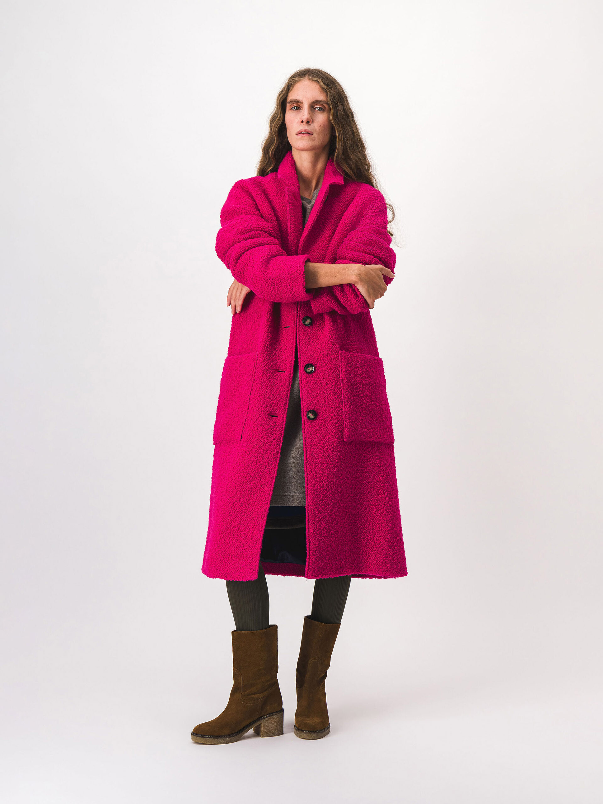 KLARY COAT -  Raspberry , Ready-to-wear Bensimon