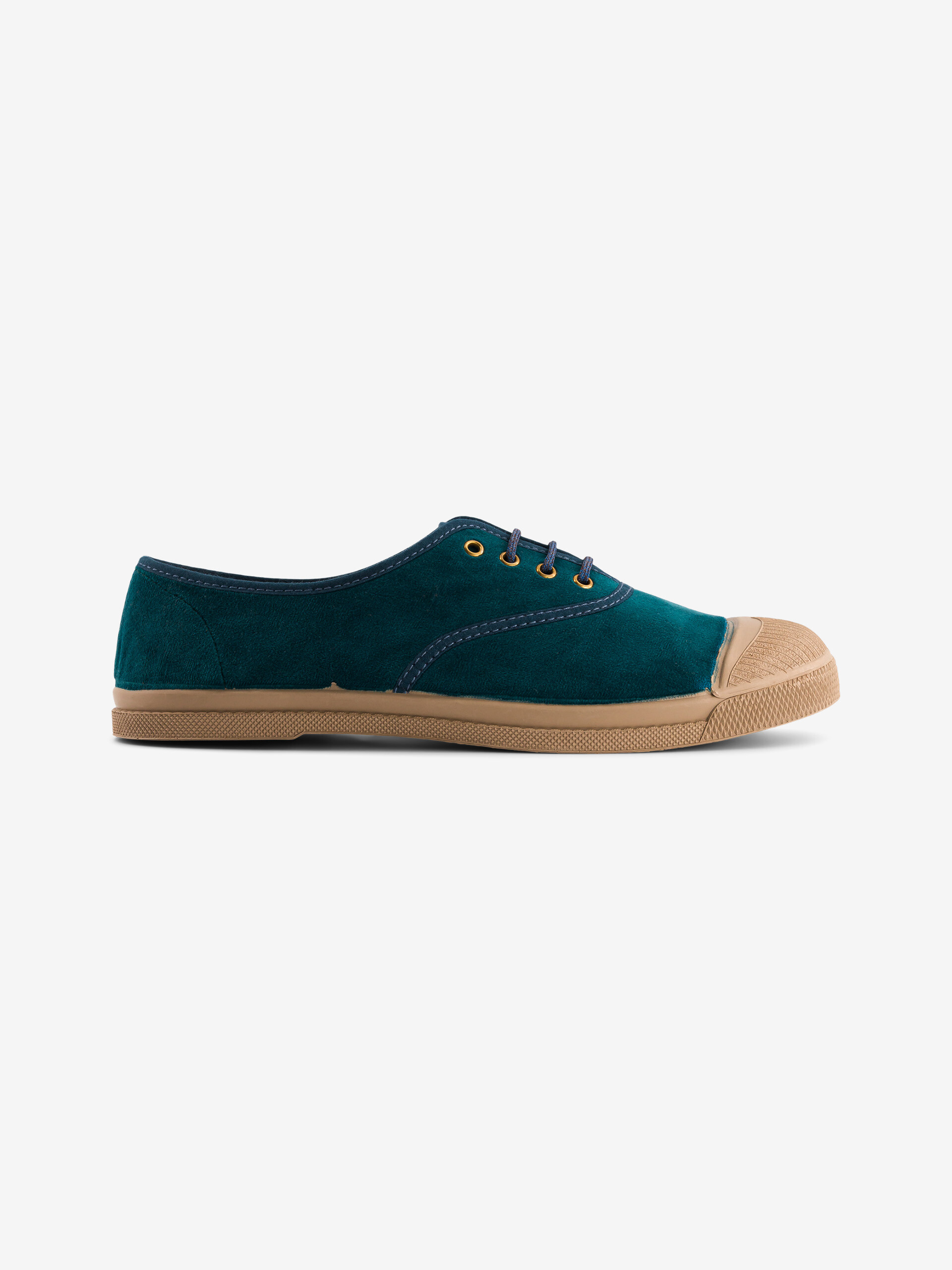 SOFT VELVET WOMEN'S TENNIS LACE - Blue oil , Tennis & Shoes Bensimon