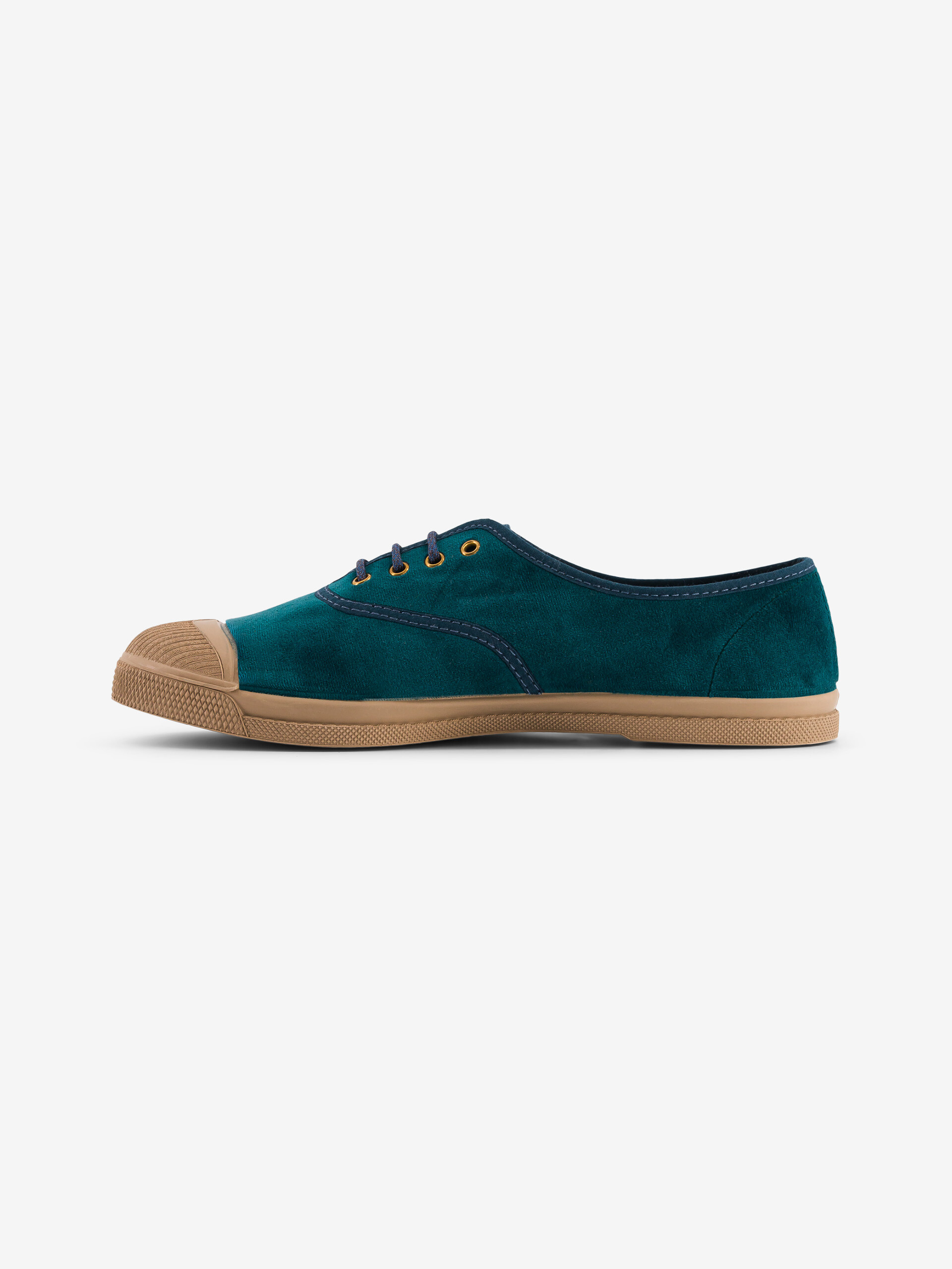 SOFT VELVET WOMEN'S TENNIS LACE - Blue oil , Tennis & Shoes Bensimon