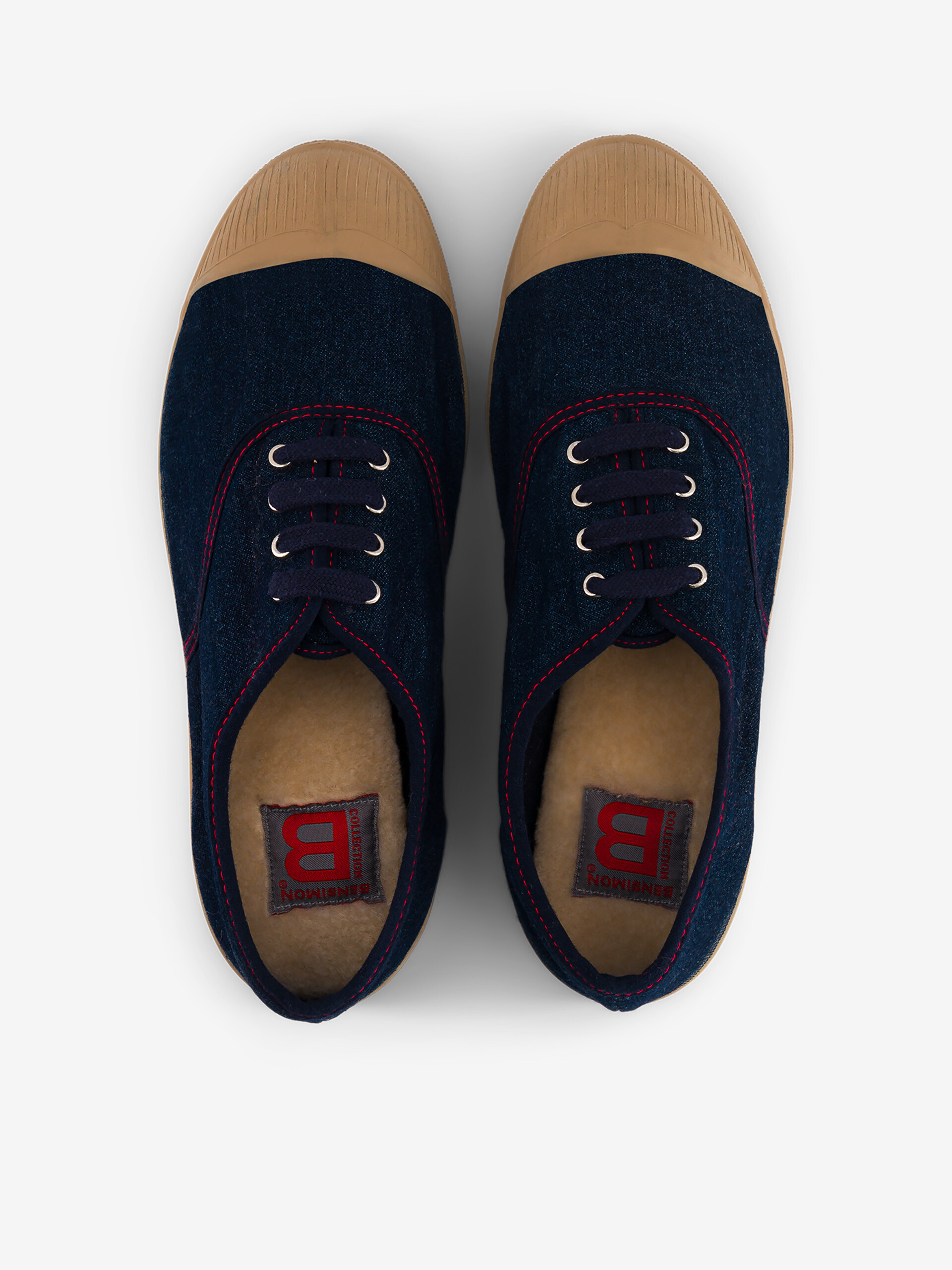 RAW DENIM WOMAN LACE UP TENNIS - Denim , Tennis & Shoes Bensimon
