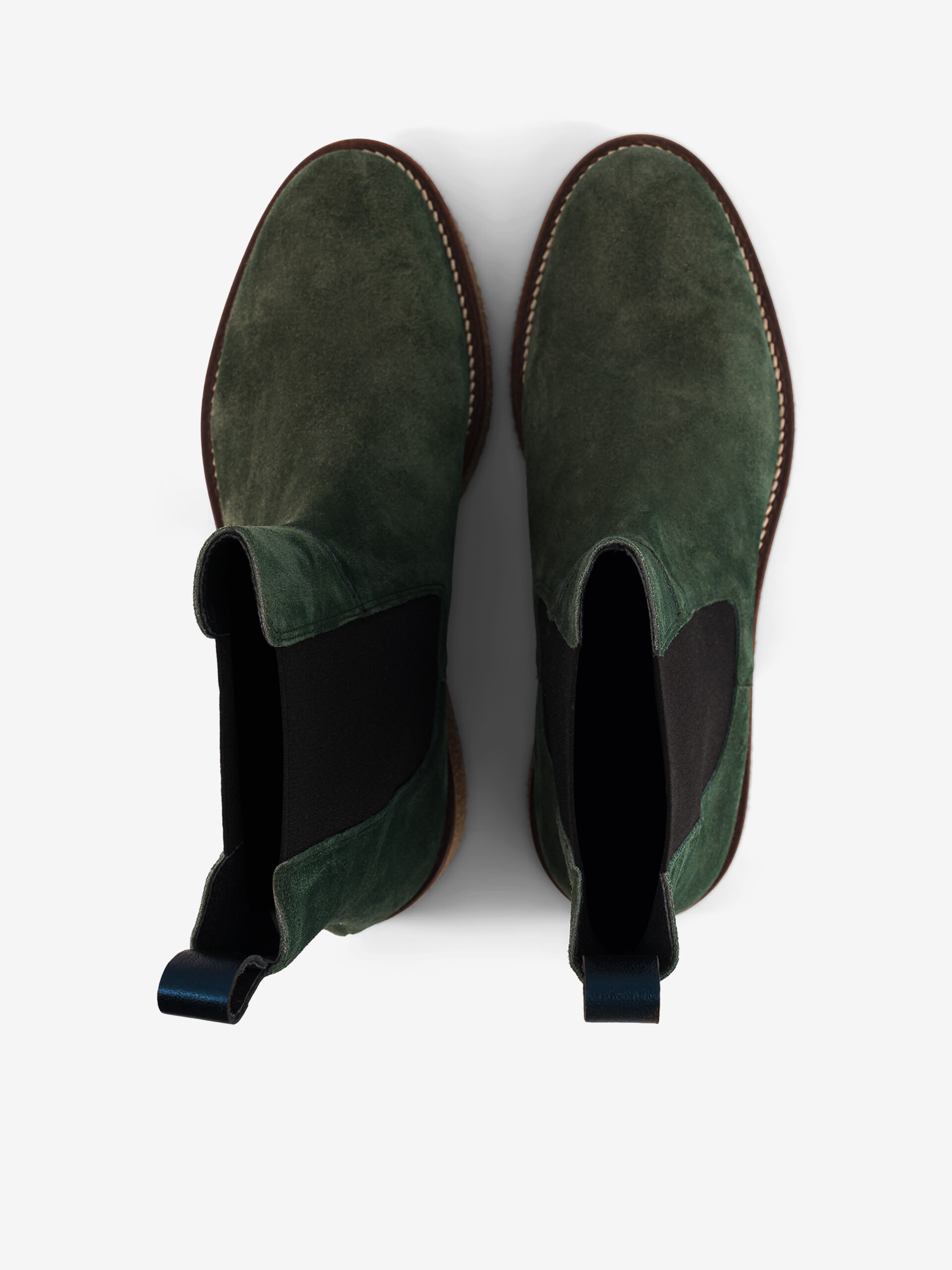 CREPE CHELSEA BOOTS -  Forest , Ready-to-wear Bensimon