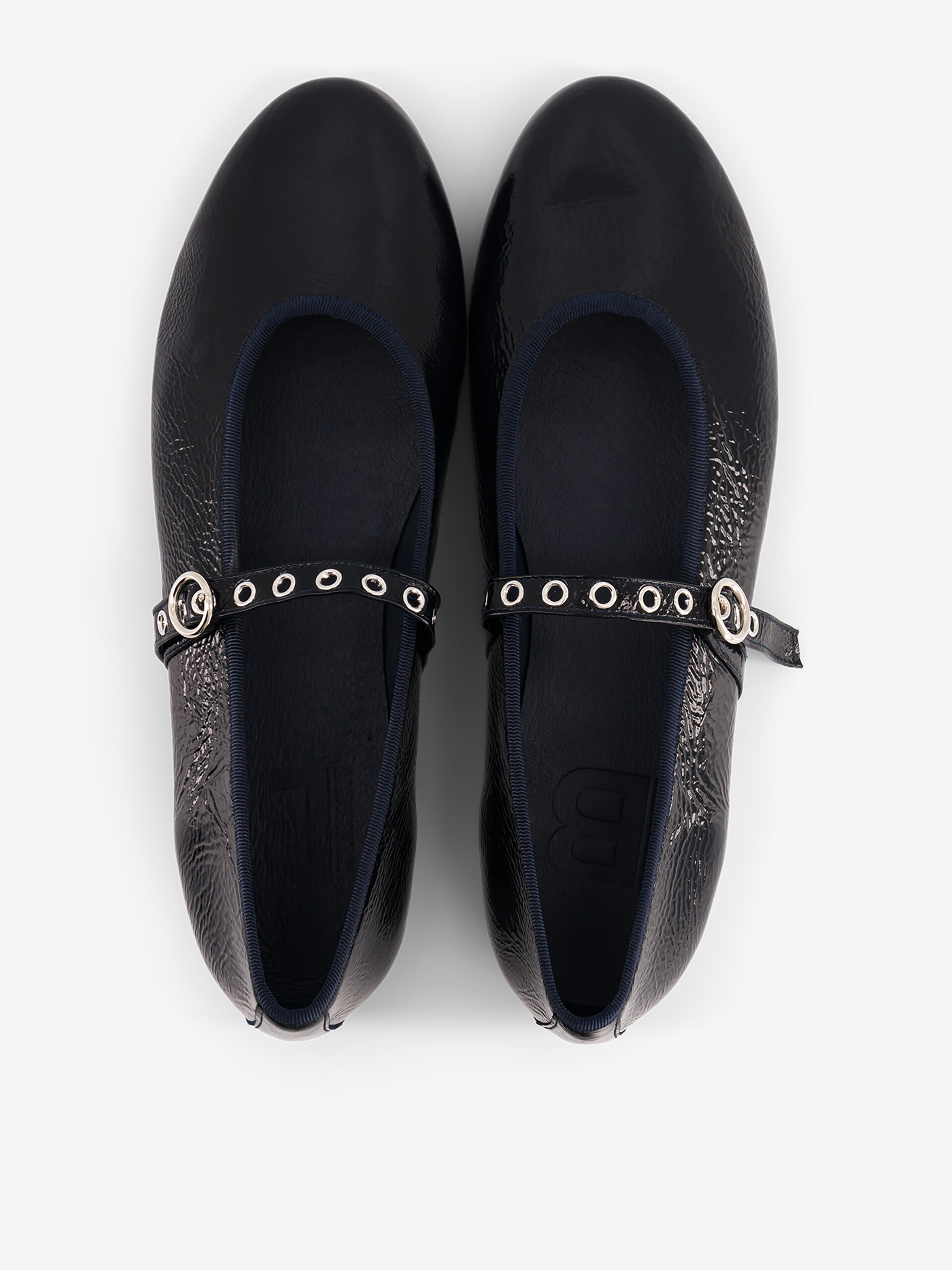CRINKLED PATENT LEATHER LOAFERS - Ocean , Ready-to-wear Bensimon