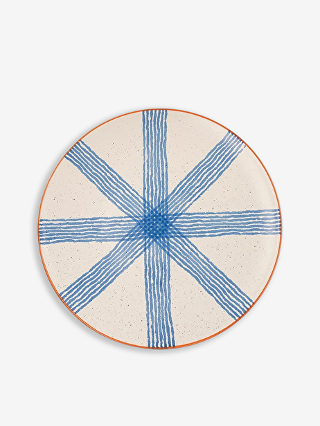 POSTIANO PLATE BLUE M -  Blue , Home design Bensimon