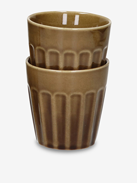 SET OF 2 RIALTO GOBLETS H8.5 CARAMEL -  Cappucino , Home design Bensimon