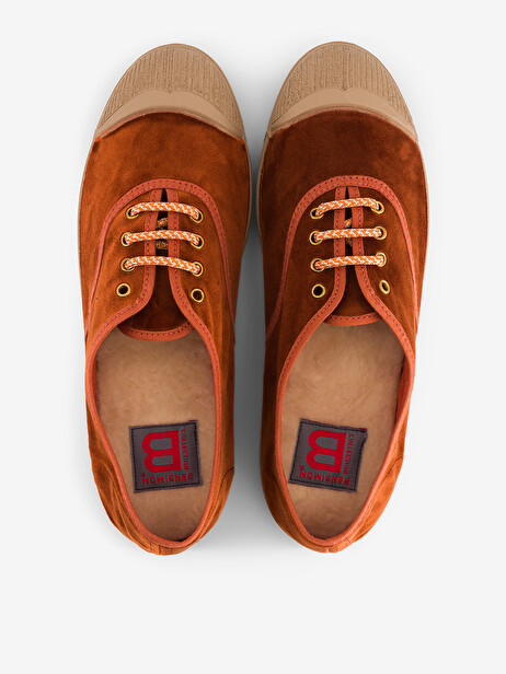 SOFT VELVET WOMEN'S TENNIS LACE -  Brick , Tennis & Shoes Bensimon