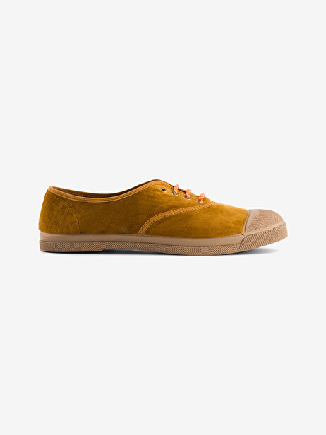 SOFT VELVET WOMEN'S TENNIS LACE -  Mustard , Tennis & Shoes Bensimon