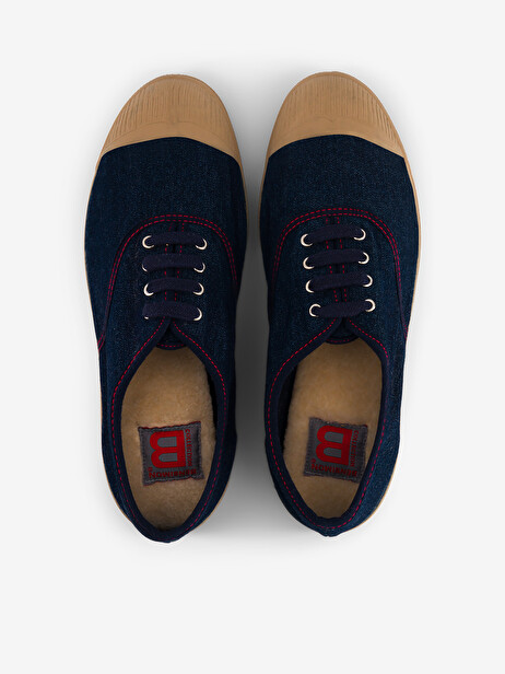 RAW DENIM WOMAN LACE UP TENNIS -  Denim , Tennis & Shoes Bensimon