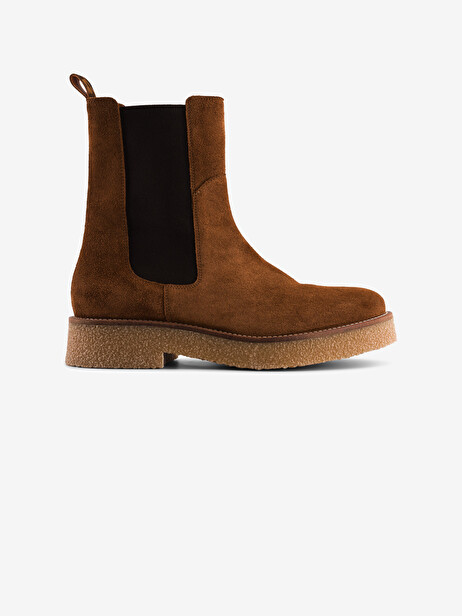 CREPE CHELSEA BOOTS -  Tobacco , Archives Bensimon