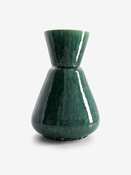 LARGE STRIPED VASE BLUE -  Green , Home design Bensimon