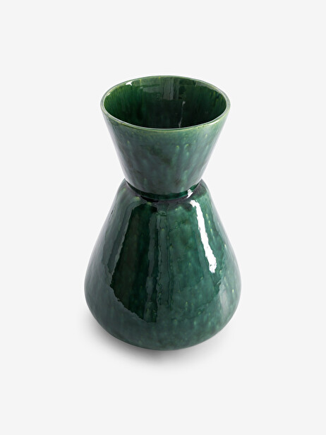 LARGE STRIPED VASE BLUE -  Green , Home design Bensimon