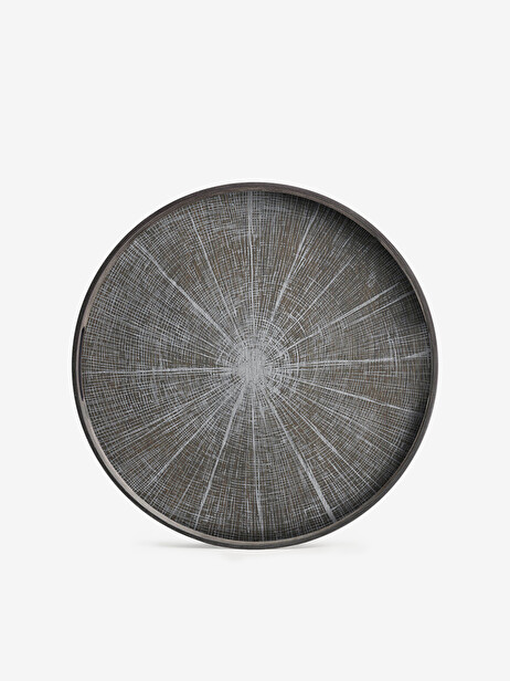 WOODEN TRAY WHITE SLICE -  Multicolored , Home design Bensimon