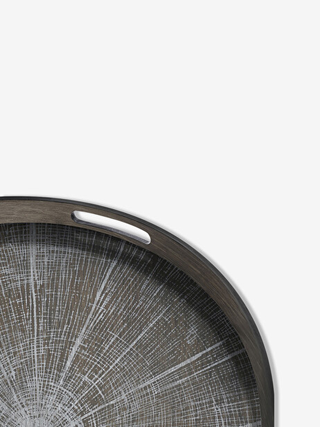 WOODEN TRAY WHITE SLICE -  Multicolored , Home design Bensimon