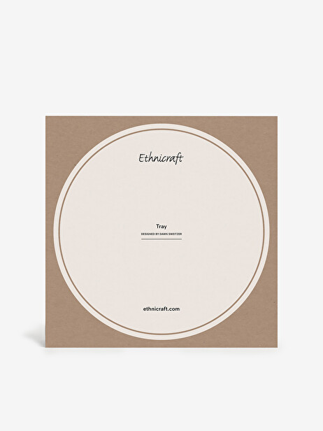 WOODEN TRAY WHITE SLICE -  Multicolored , Home design Bensimon