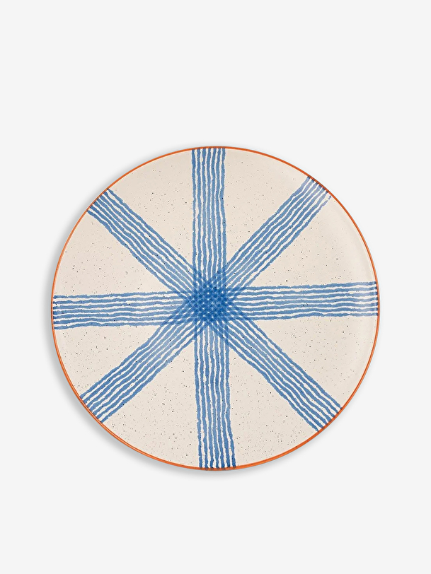 POSTIANO PLATE BLUE M -  Blue , Home design Bensimon