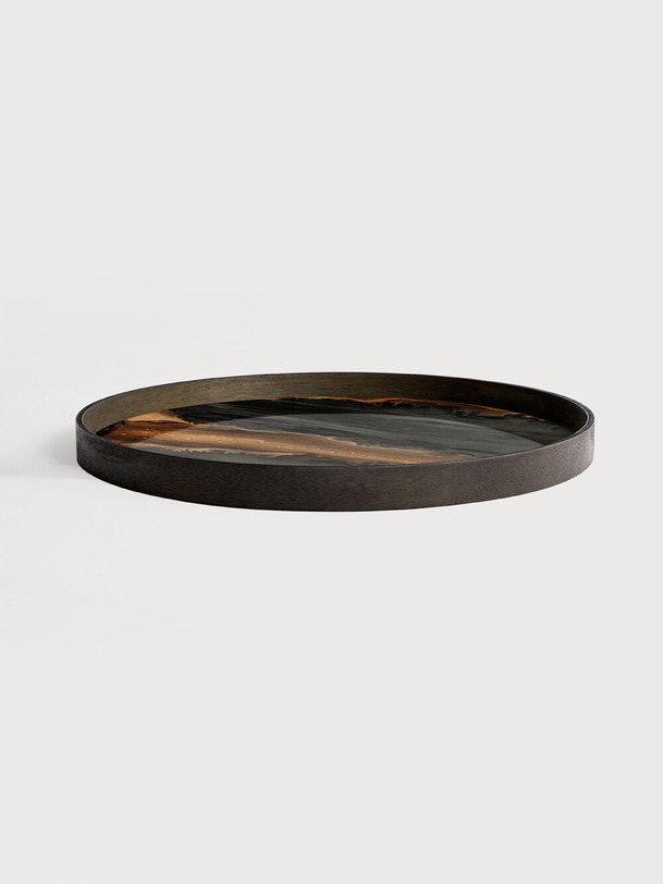 GLASS TRAY ORGANIC INK - Multicolored , Home design Bensimon