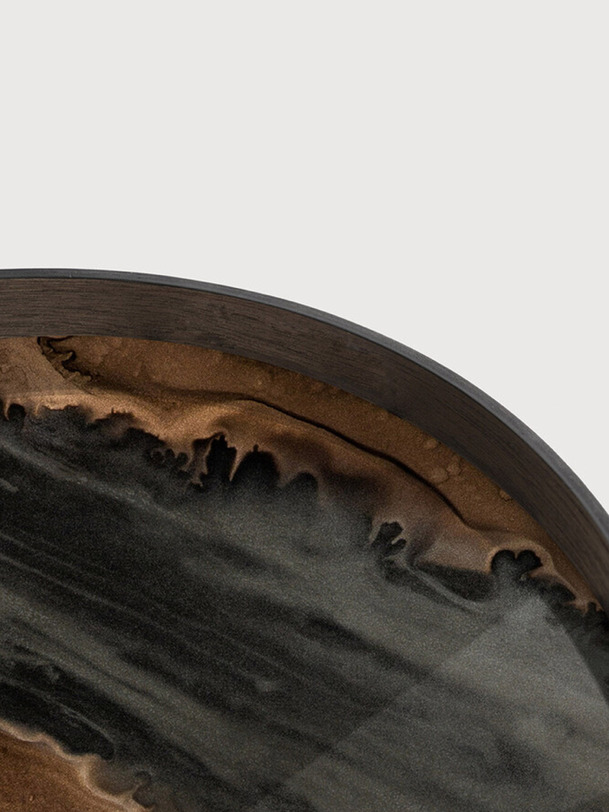 GLASS TRAY ORGANIC INK - Multicolored , Home design Bensimon