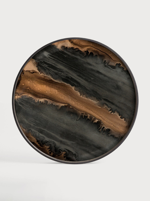 GLASS TRAY ORGANIC INK - Multicolored , Home design Bensimon