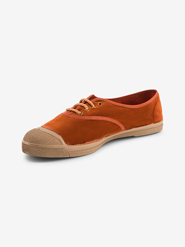 SOFT VELVET WOMEN'S TENNIS LACE - Brick , Tennis & Shoes Bensimon