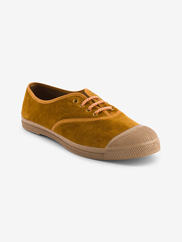 SOFT VELVET WOMEN'S TENNIS LACE - Mustard , Tennis & Shoes Bensimon