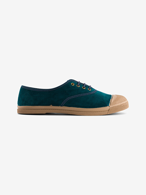 SOFT VELVET WOMEN'S TENNIS LACE - Blue oil , Tennis & Shoes Bensimon