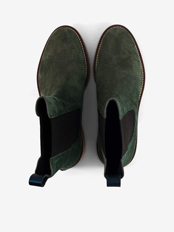 CREPE CHELSEA BOOTS -  Forest , Ready-to-wear Bensimon