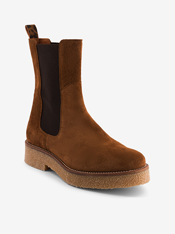 CREPE CHELSEA BOOTS - Tobacco , Ready-to-wear Bensimon