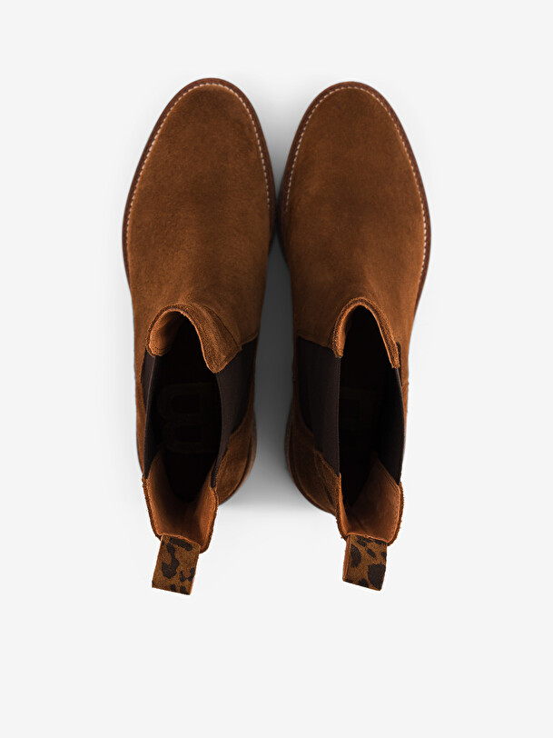 CREPE CHELSEA BOOTS - Tobacco , Ready-to-wear Bensimon