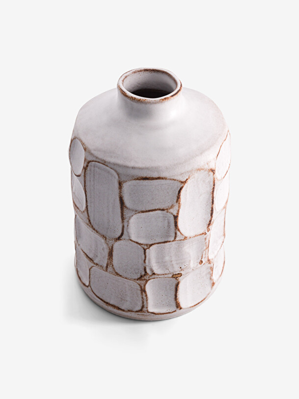 VASE BEIGE PINK CERAMIC -  Beige , Home design Bensimon