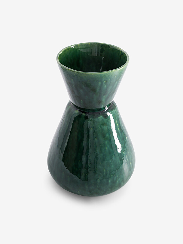 LARGE STRIPED VASE BLUE -  Green , Home design Bensimon