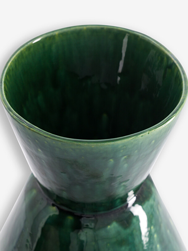 LARGE STRIPED VASE BLUE -  Green , Home design Bensimon