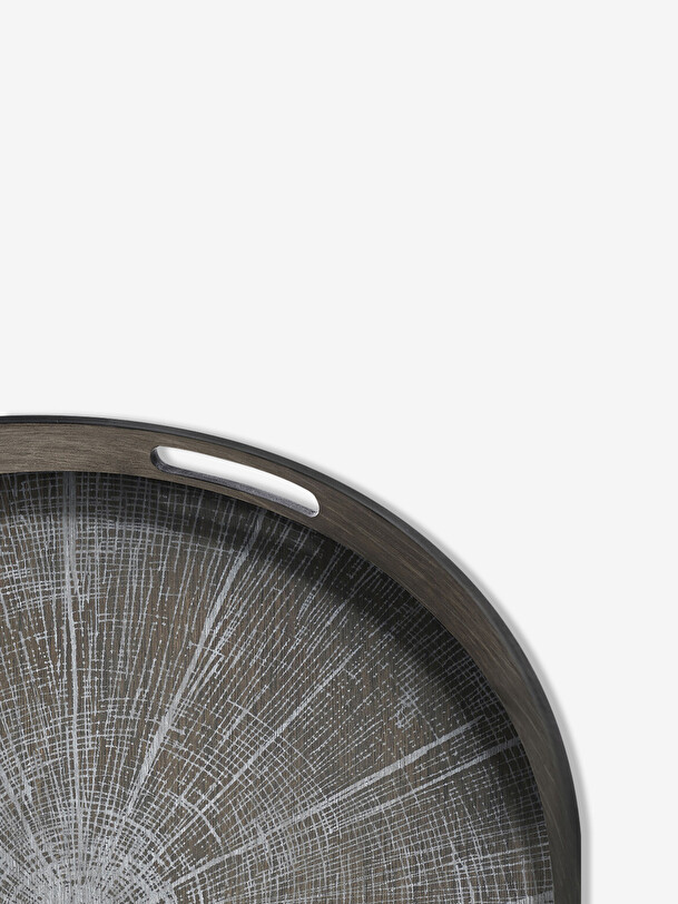 WOODEN TRAY WHITE SLICE - Multicolored , Home design Bensimon