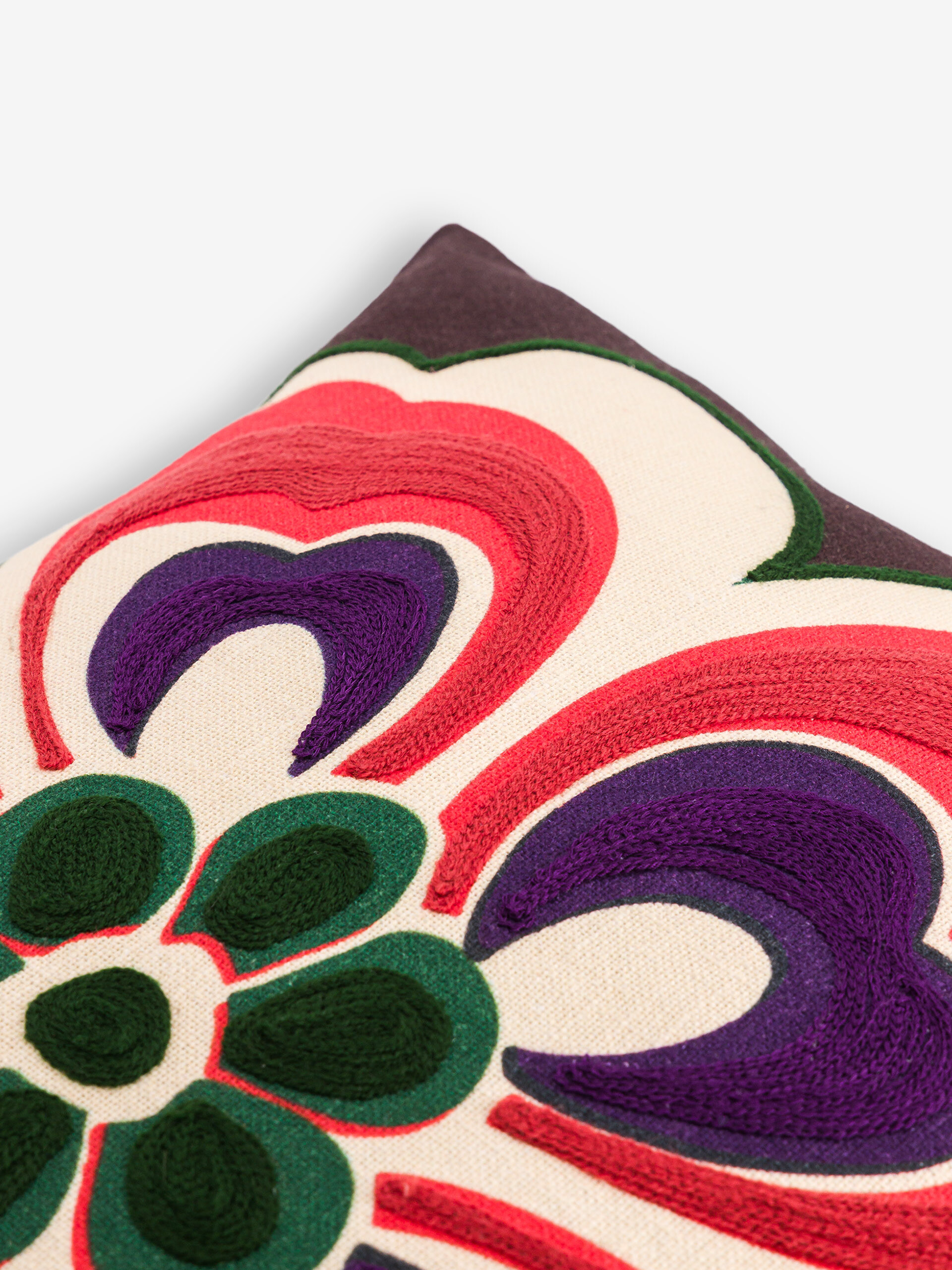 CUSHION FLOWER 45x45 PLUM -  Plum , Home design Bensimon