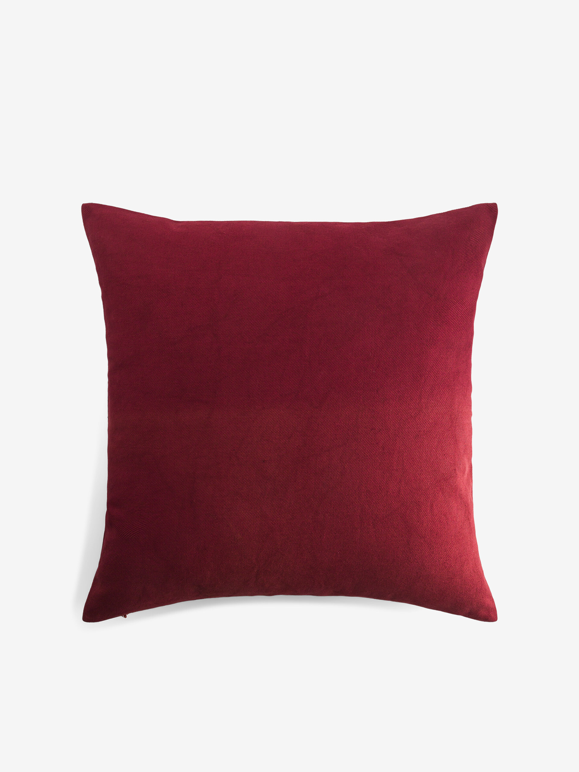 PLAIN CUSHION COTTON FLAME PLUM 45x45 - Plum , Home design Bensimon