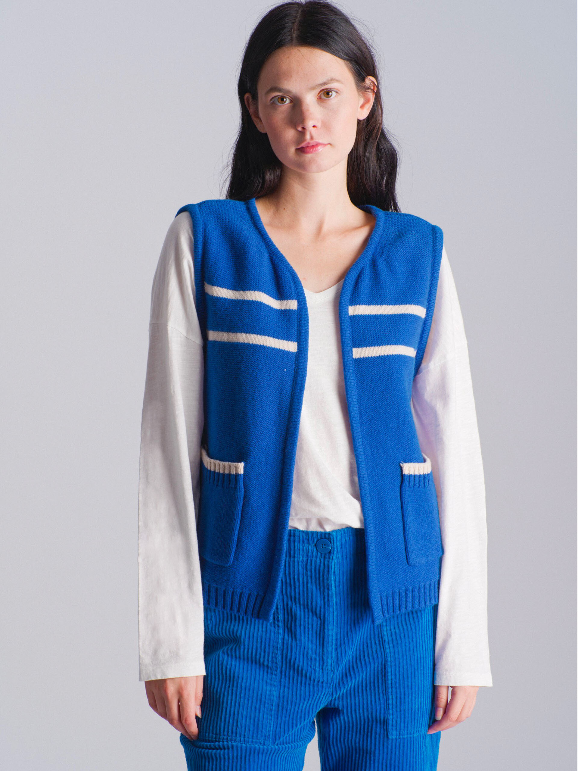 MARCEL CARDIGAN -  Turkish sea , Ready-to-wear Bensimon