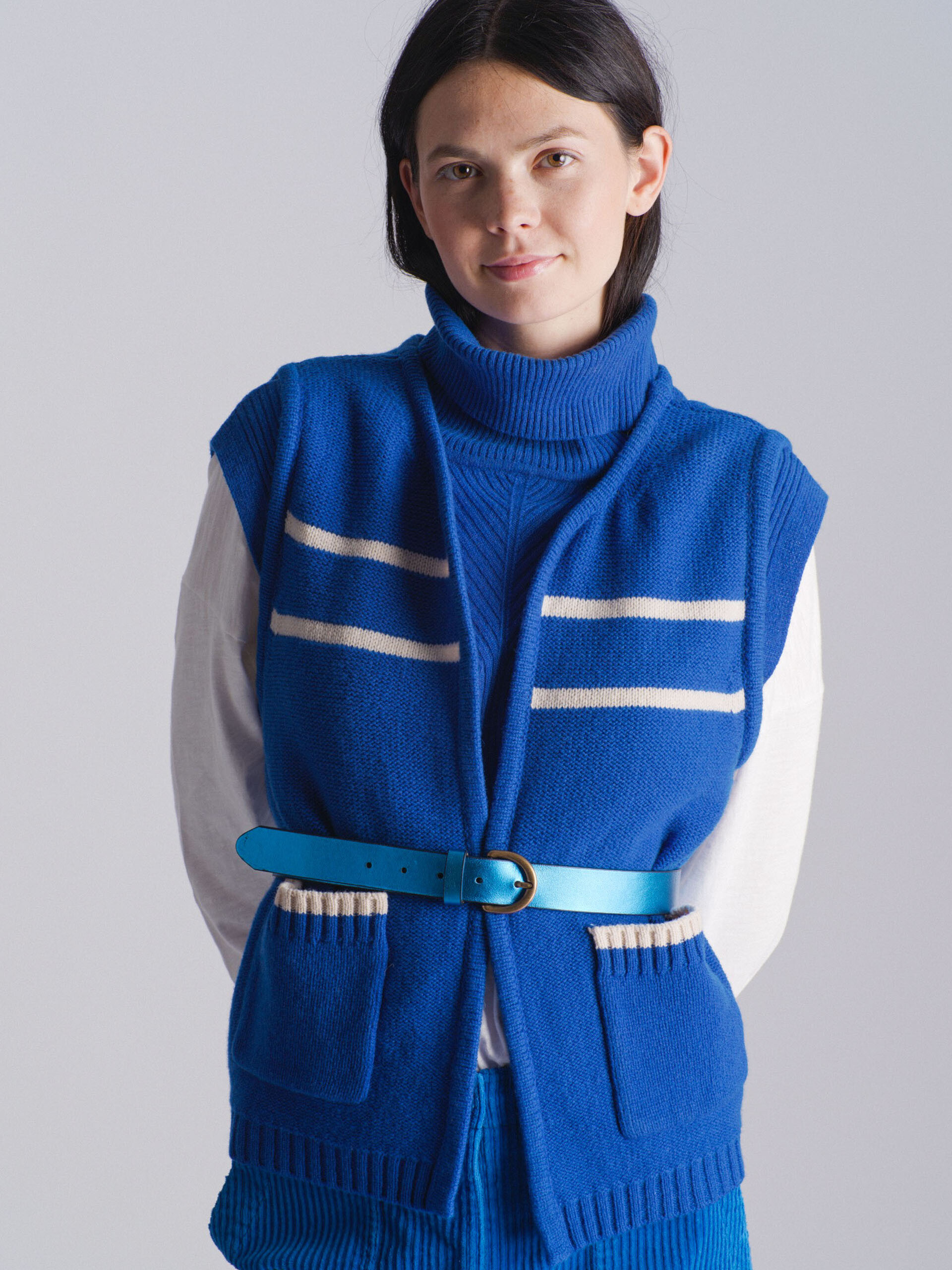MARCEL CARDIGAN -  Turkish sea , Ready-to-wear Bensimon