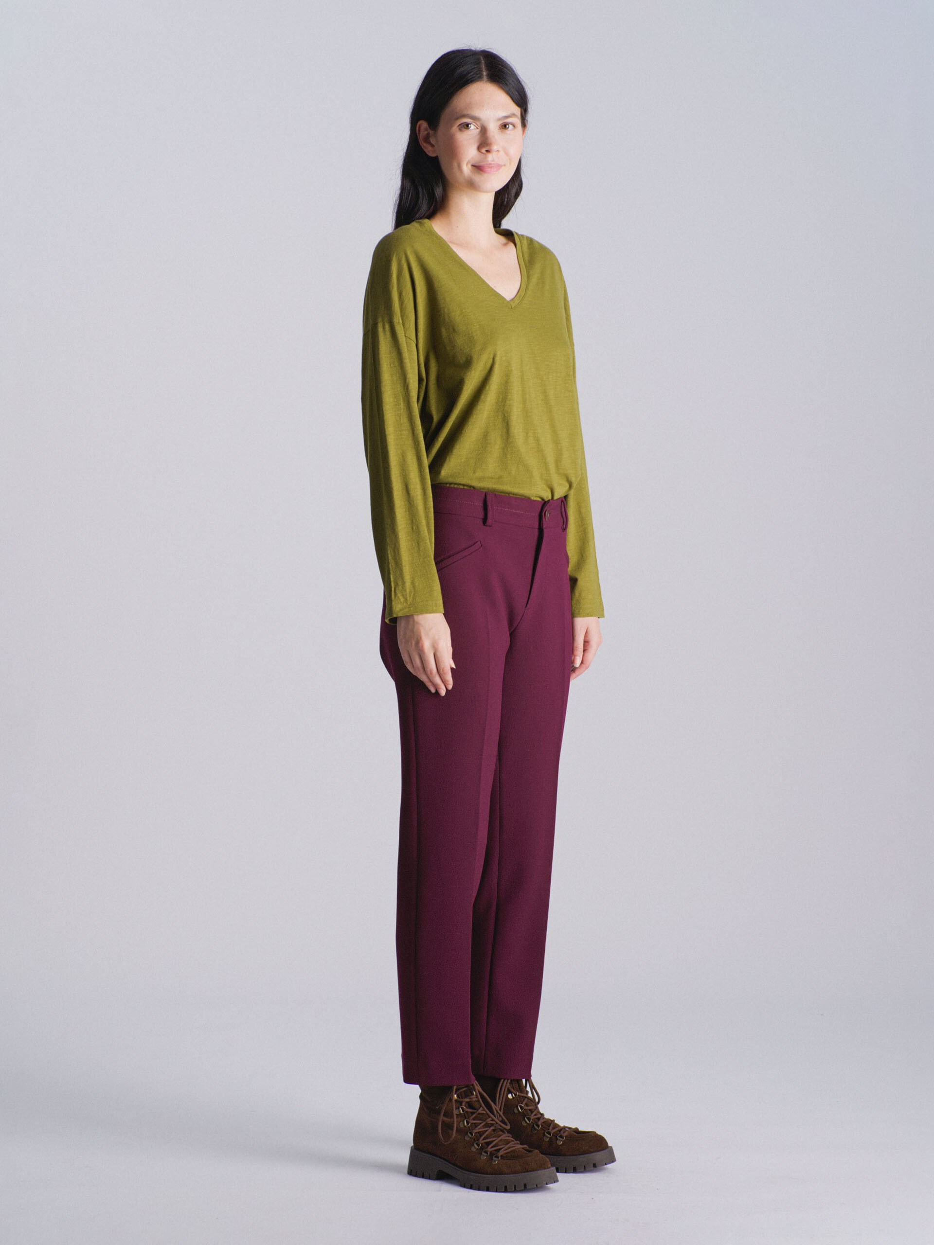 ADEMAR TROUSERS -  Aubergine , Ready-to-wear Bensimon
