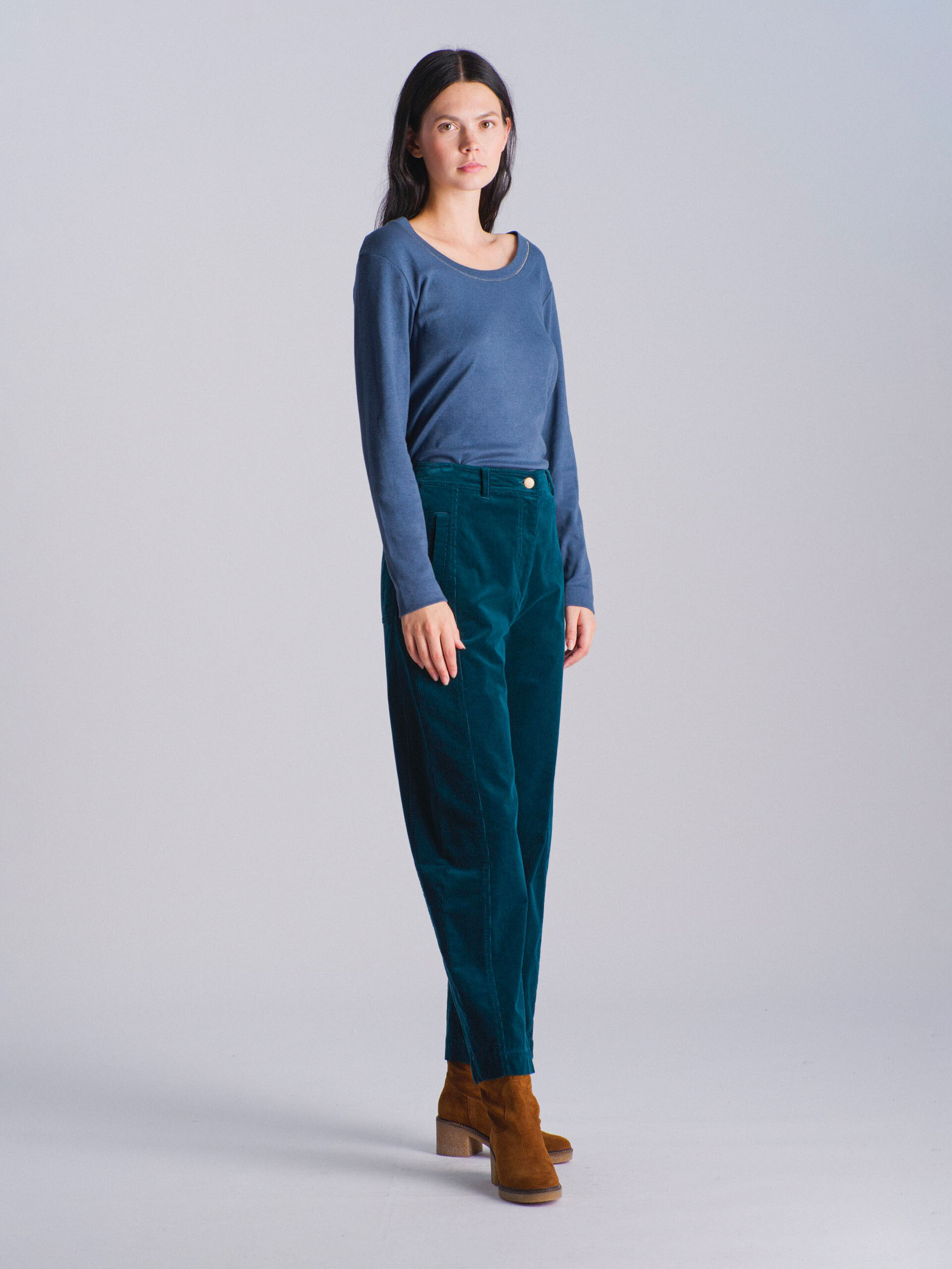 MARC TROUSERS -  Blue oil , Ready-to-wear Bensimon