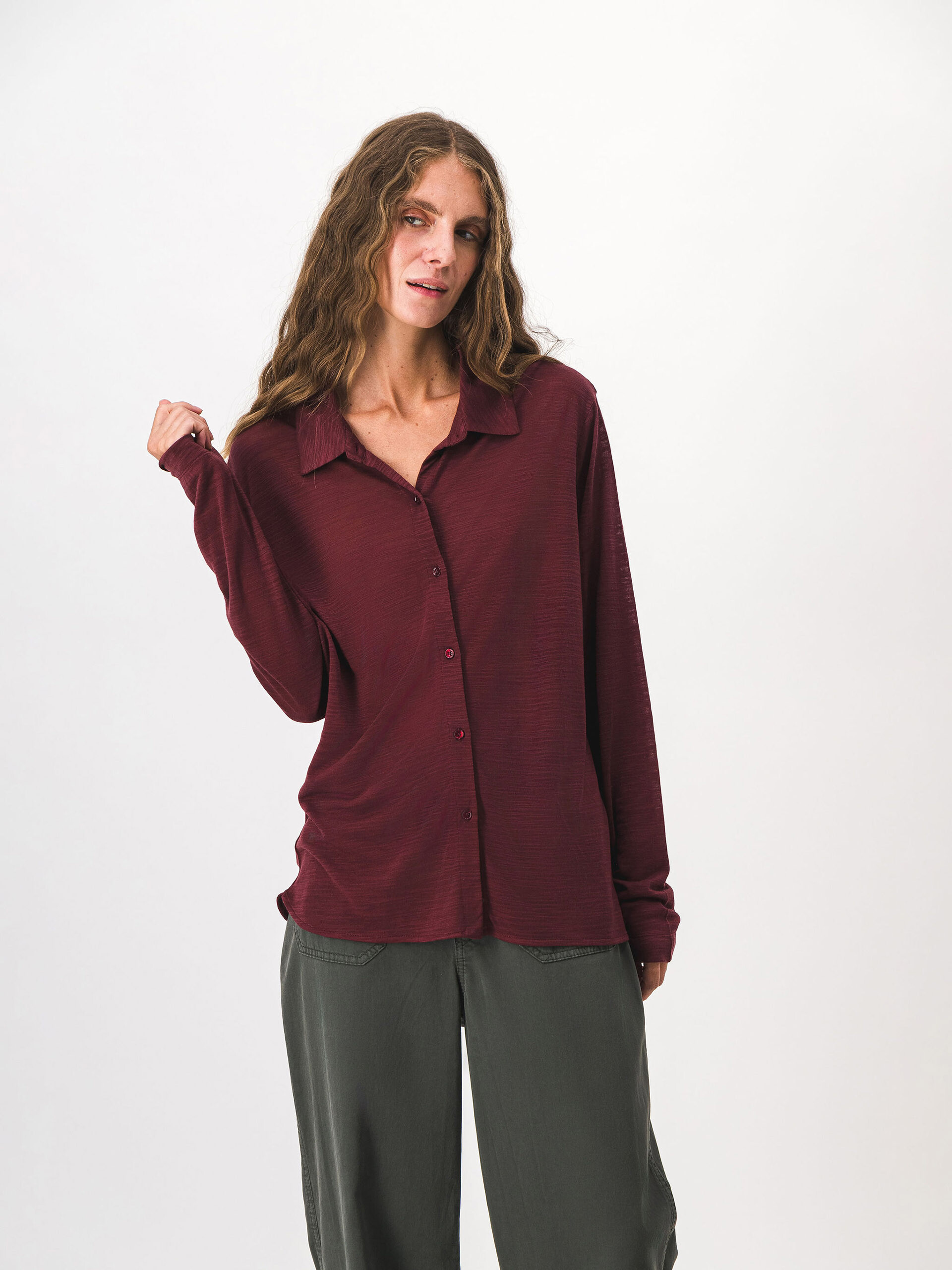 CYLENA SHIRT -  Aubergine , Ready-to-wear Bensimon