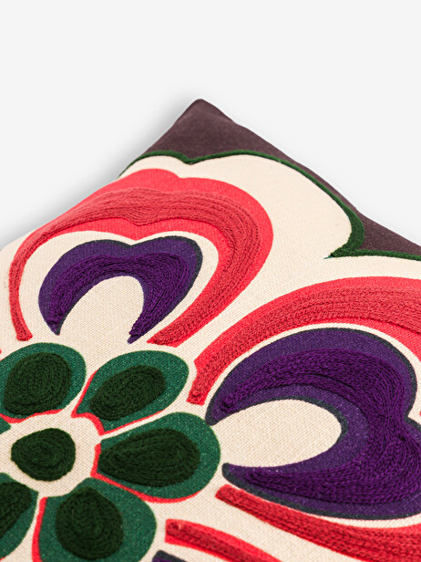 CUSHION FLOWER 45x45 PLUM -  Plum , Home design Bensimon